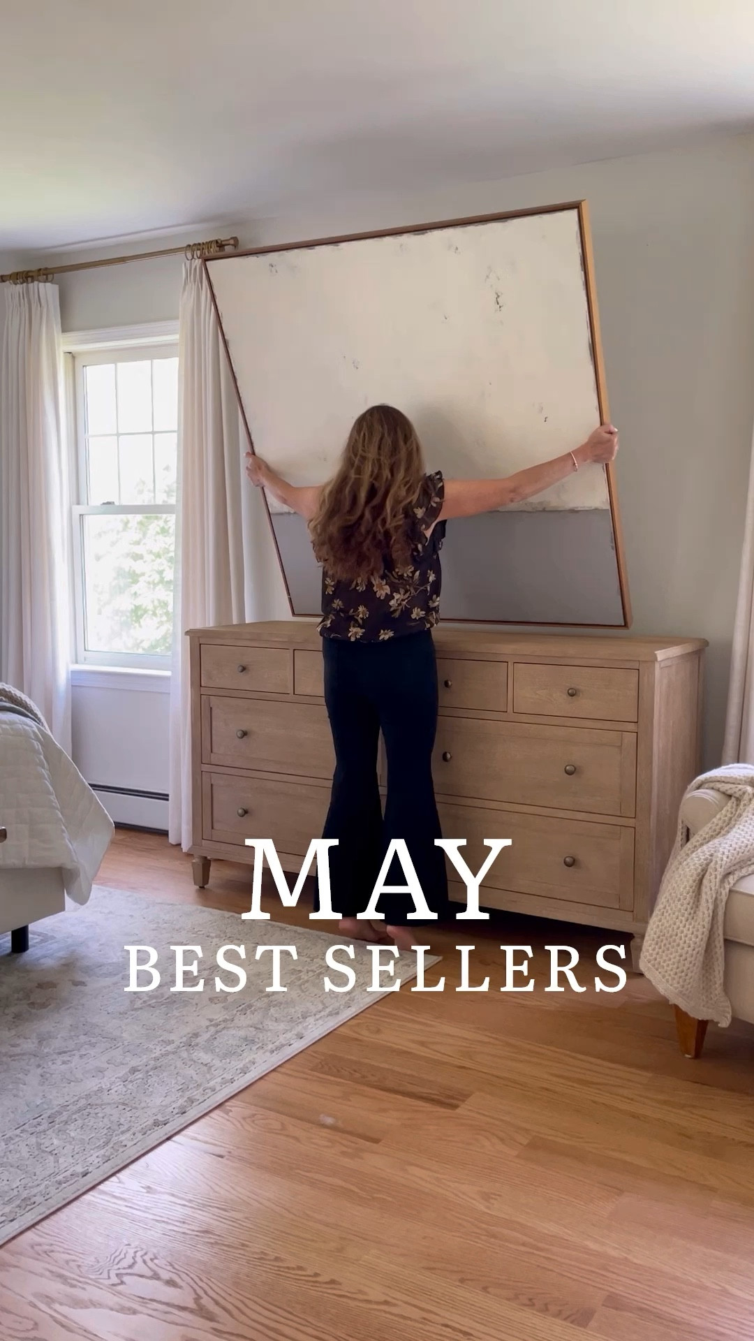 May best sellers, coastal bedroom, dresser, faux stems, Pottery Barn rug, home decor, bench, planters, swivel chair 

#LTKVideo #LTKstyletip #LTKhome