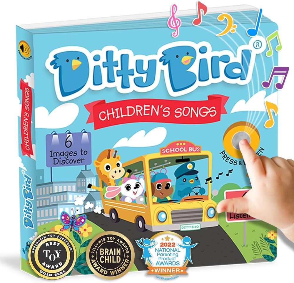 Ditty Bird Musical Books for Toddlers | Fun Children's Nursery Rhyme Book | The Wheels On The Bus... | Amazon (US)