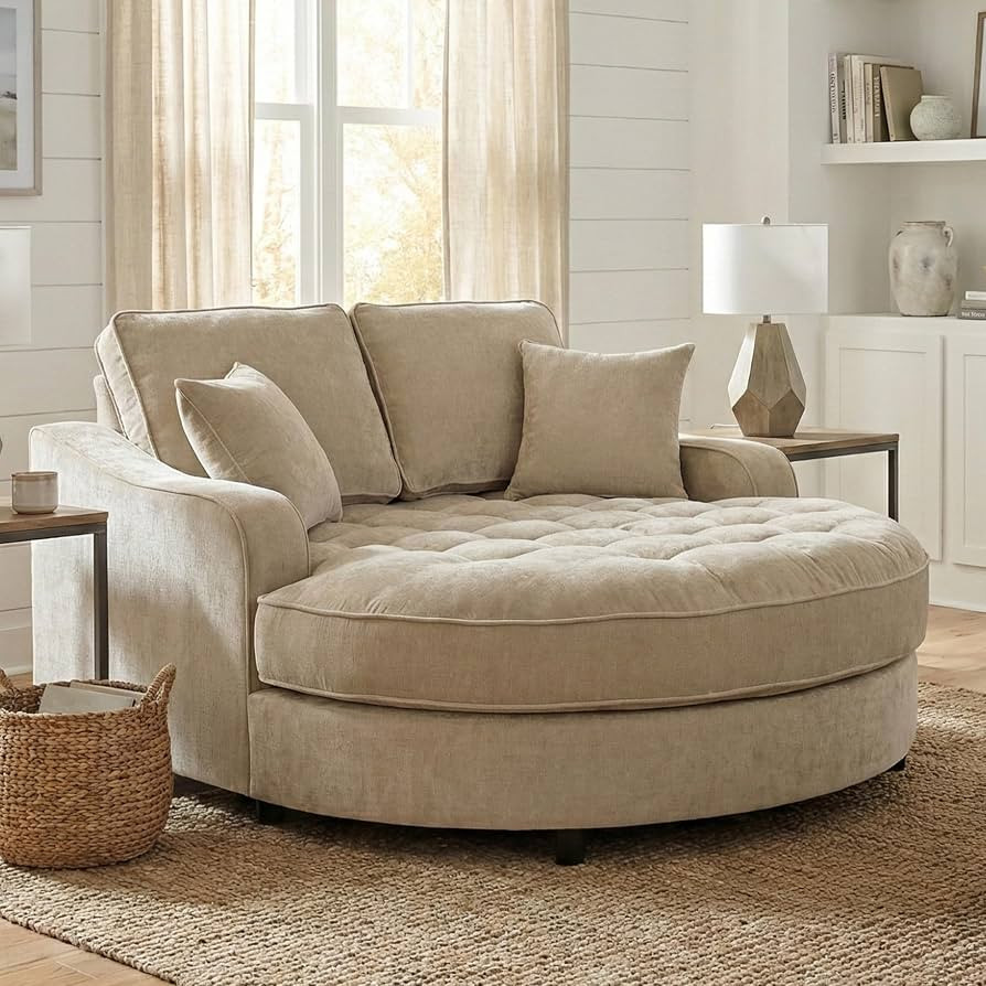 Christopher Knight Home 55 Inch Modern Chaise Lounge Sofa Bed, Upholstered Chenille Lounge Couch ... | Amazon (US)