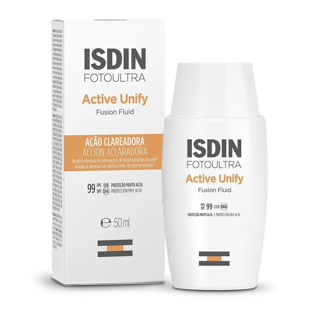 Protetor Solar Facial Foto Ultra ISDIN Active Unify Sem Cor FPS 99 50ml | Drogaria Araujo (BR)