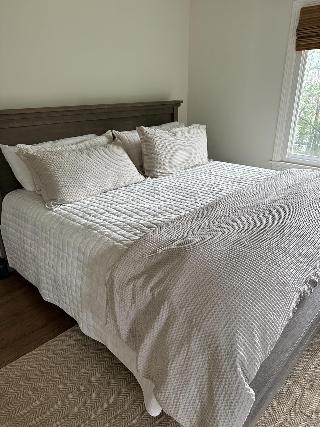 Bedsure Cotton Duvet Cover King - 100% Cotton Waffle Weave Linen Color Duvet Cover, Soft and Brea... | Amazon (US)