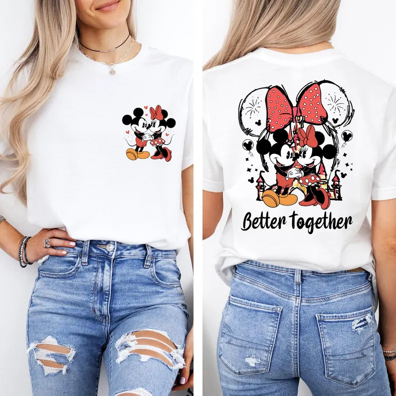 Mickey and Minnie Lover Shirt, Disney Valentines Tee, Mickey Cupids Shirt, Disneyland Romance Swe... | Etsy (US)