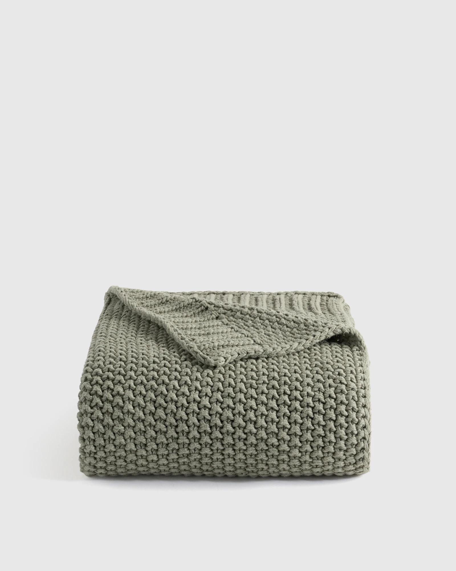 Quince | Cotton Fisherman Throw in Terracotta, Size 50x60 | Quince