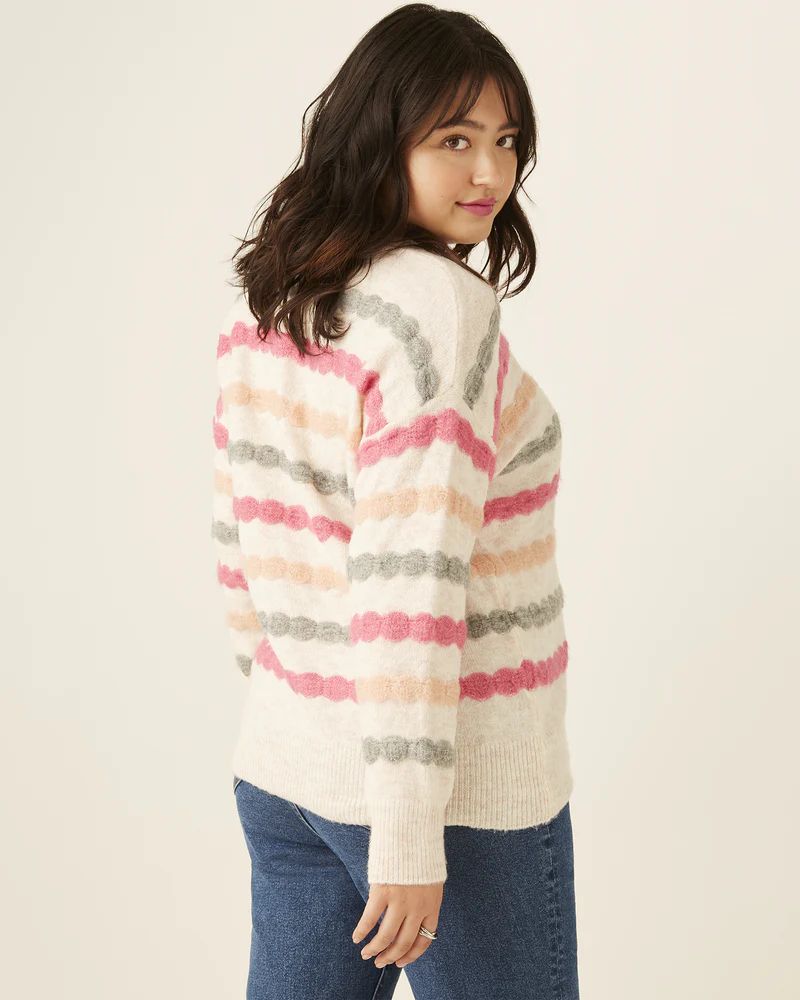 Carol Plus Size Striped Knit Sweater | Dia&Co | Dia&Co
