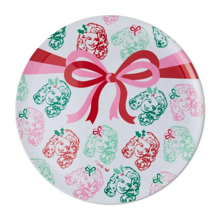 Dolly Parton Christmas Melamine Serving Tray, 14", Multicolor - Walmart.com | Walmart (US)