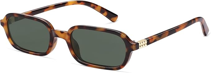 Retro Rectangular Sunglasses for Women Vintage 2026 Fashion Trendy Funny Small 90s Square Sunnies... | Amazon (US)