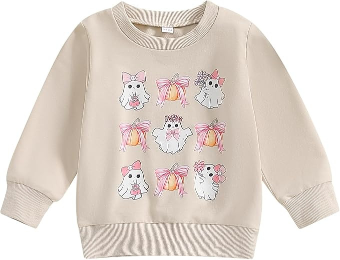 Toddler Baby Halloween Outfit Boy Girl Pumpkin Sweatshirt Crewneck Pullover Sweater Long Sleeve S... | Amazon (US)