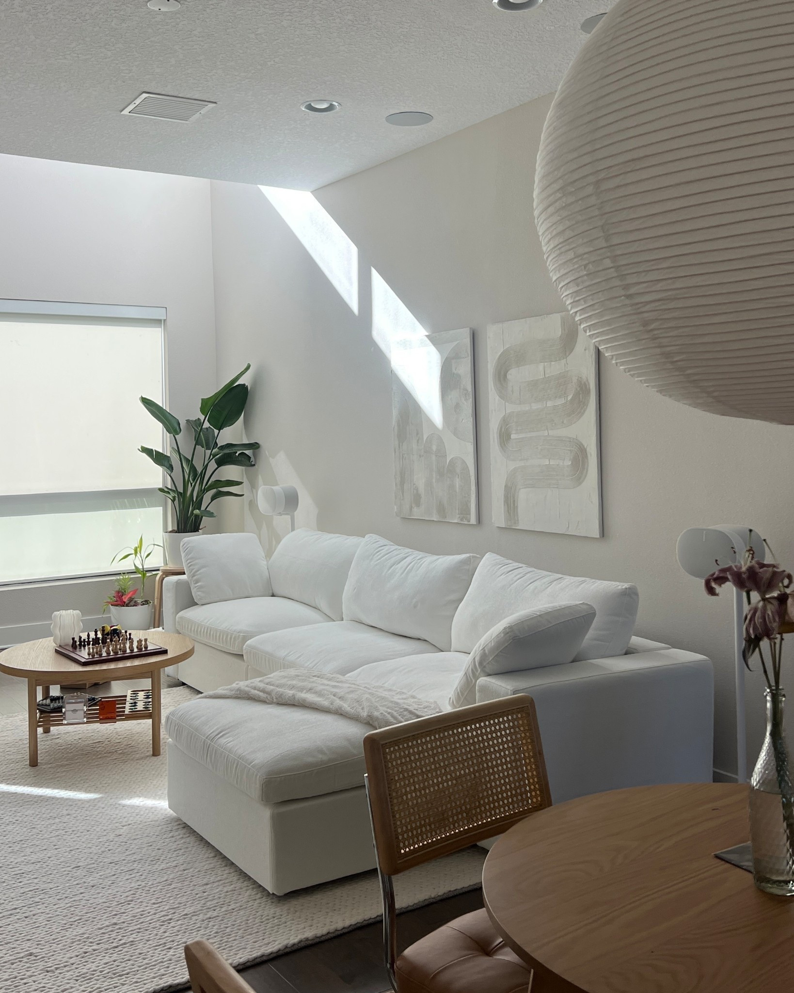 The most perfect, comfy white couch that is also stain resistant! You can take the covers off and wash them. Its modular so you can also build onto it as your space grows. 

#LTKHome