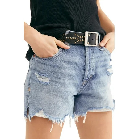 Free People Womens Shorts Makai Cut Off Button-Fly Denim | Walmart (US)