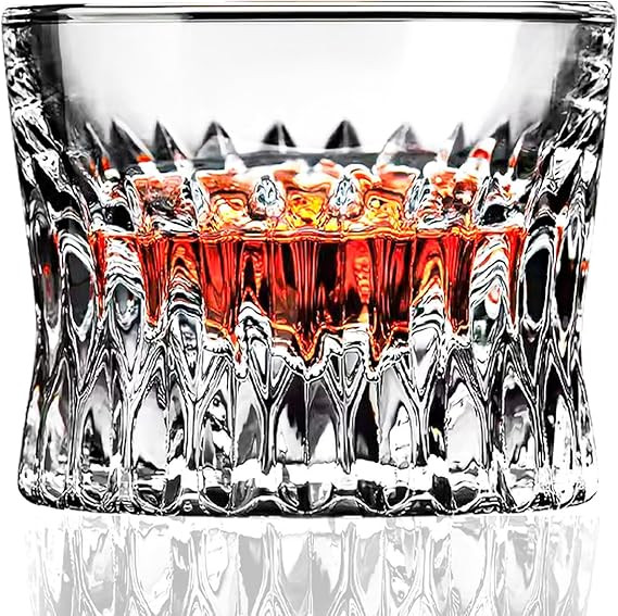 Askcraok Whiskey Glass Set of 2 Old Fashioned Glasses 3.7 oz for Vodka,Cocktail,Bourbon,Cognac,Ru... | Amazon (US)