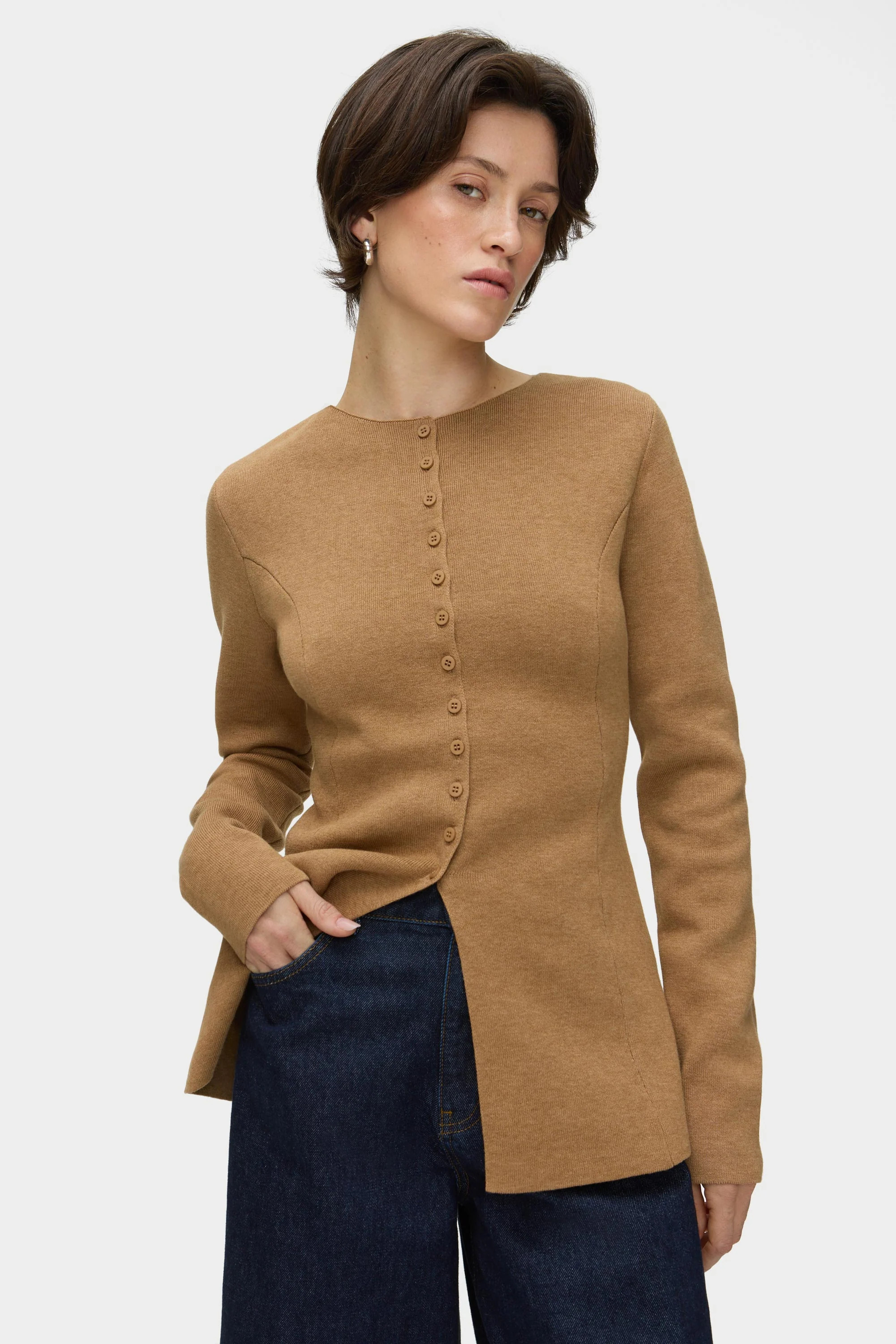 ALIGNE Waisted Knit - Camel | Daphne | Aligne UK