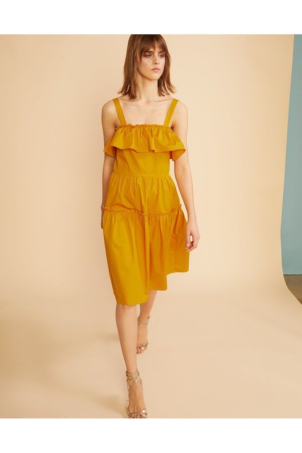 Cynthia Rowley Saffron Wallflower Ruffle Dress | Orchard Mile