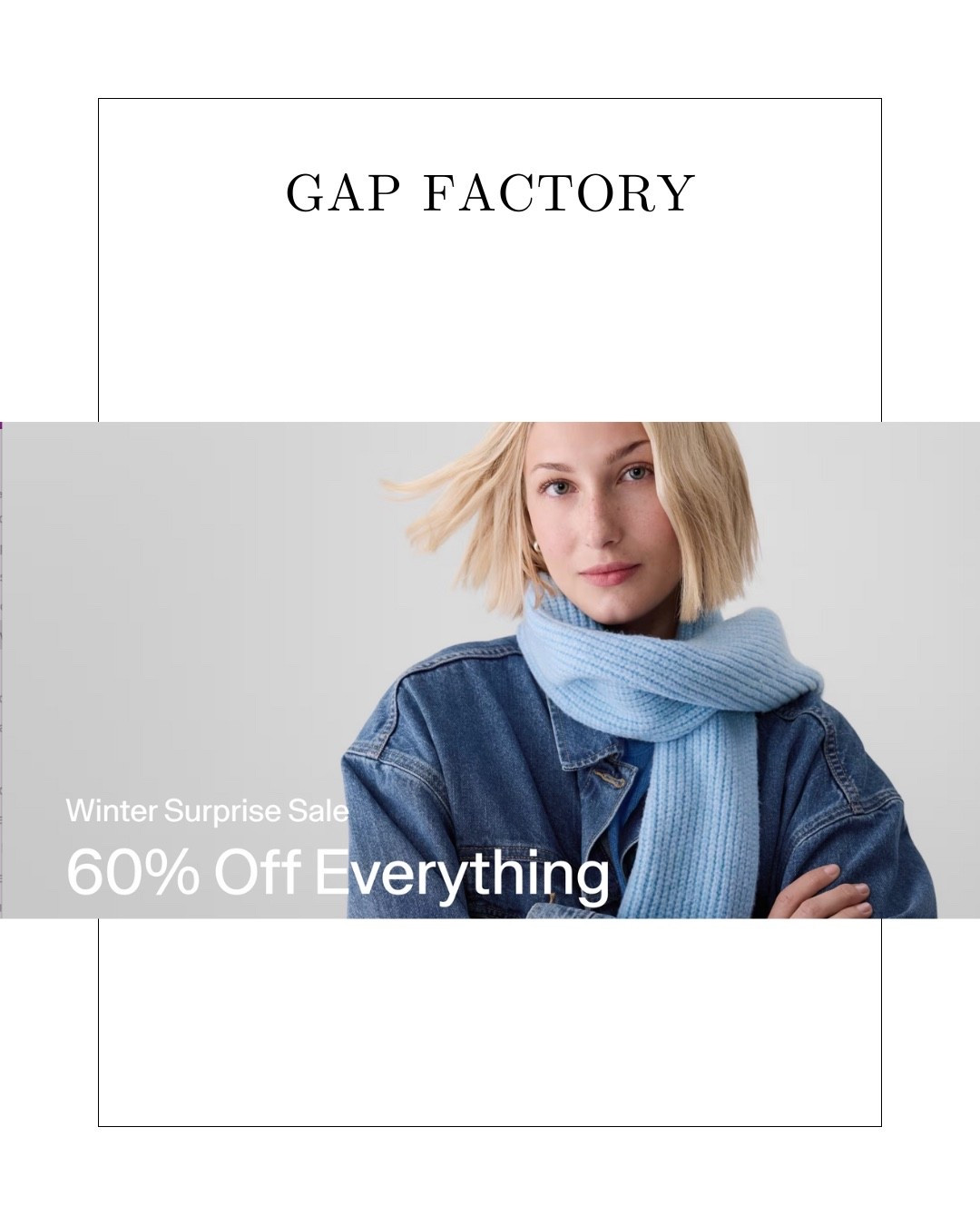🤍❄️Gap Factory is having their Winter Surprise Sale with 60% Off everything!  Hurry!🤍

#LTKSeasonal #LTKMidsize #LTKHoliday