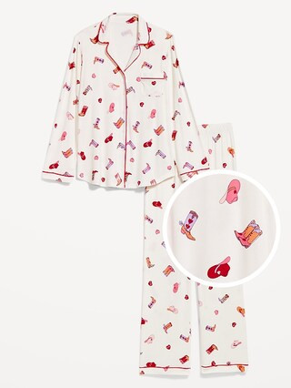 Knit Jersey Pajama Pant Set | Old Navy (US)