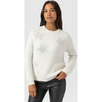 Women's Indy Star Jumper, Cream, Polyester, Size S (UK 10-12), Saint + Sofia | Saint + Sofia UK