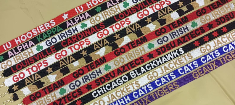 Handmade Beaded Purse Strap, Beaded Bag Strap, Customised Beaded Strap, Star Straps - Etsy | Etsy (US)