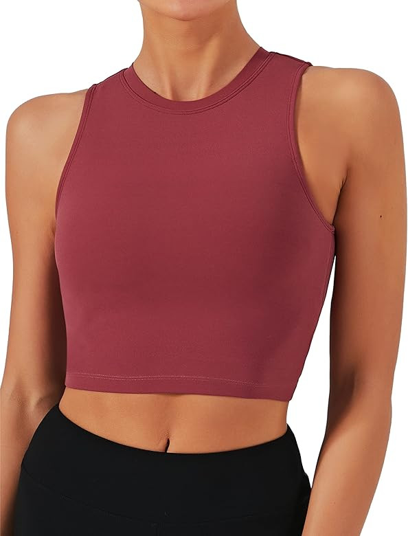 Natural Feelings Sports Bras for Women Removable Padded Yoga Tank Tops Sleeveless Fitness Workout... | Amazon (US)