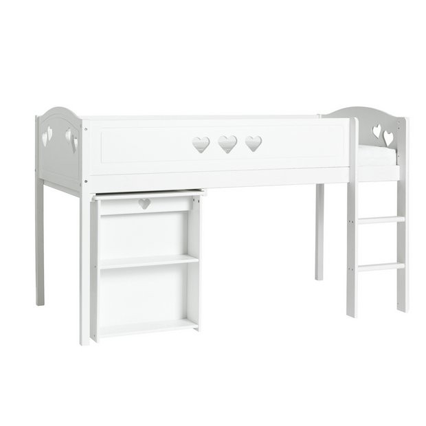 Habitat Mia Mid Sleeper, Desk and Kids Mattress - White | Habitat UK