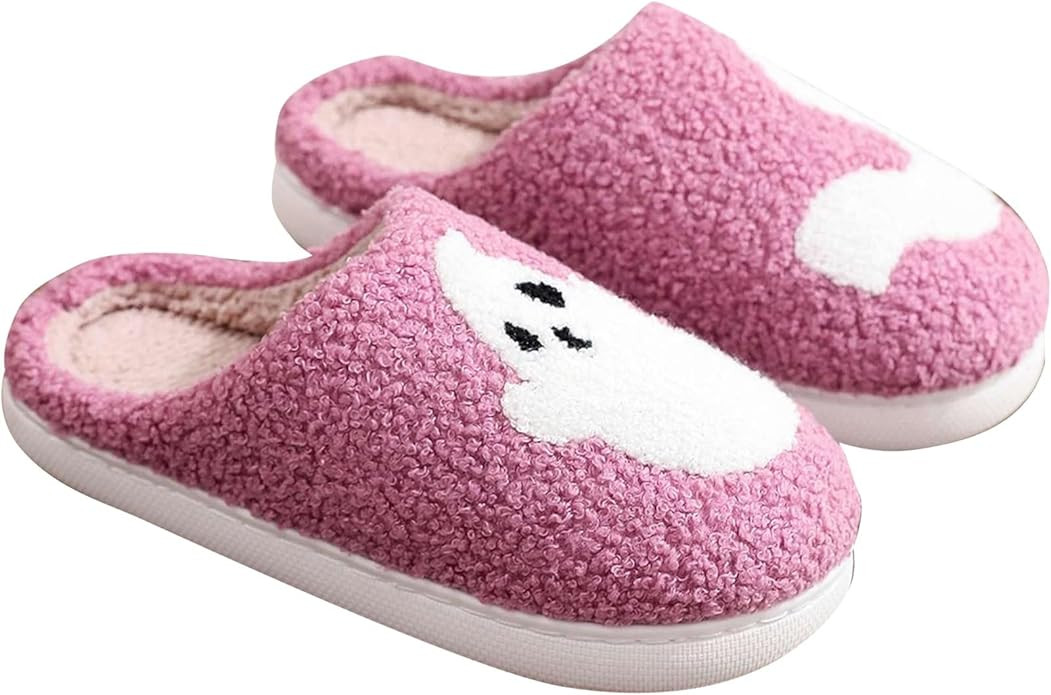 Halloween Slippers for Women Retro Cozy Comfy Plush Warm Fur Lined House Slippers Lightweight Fuz... | Amazon (US)