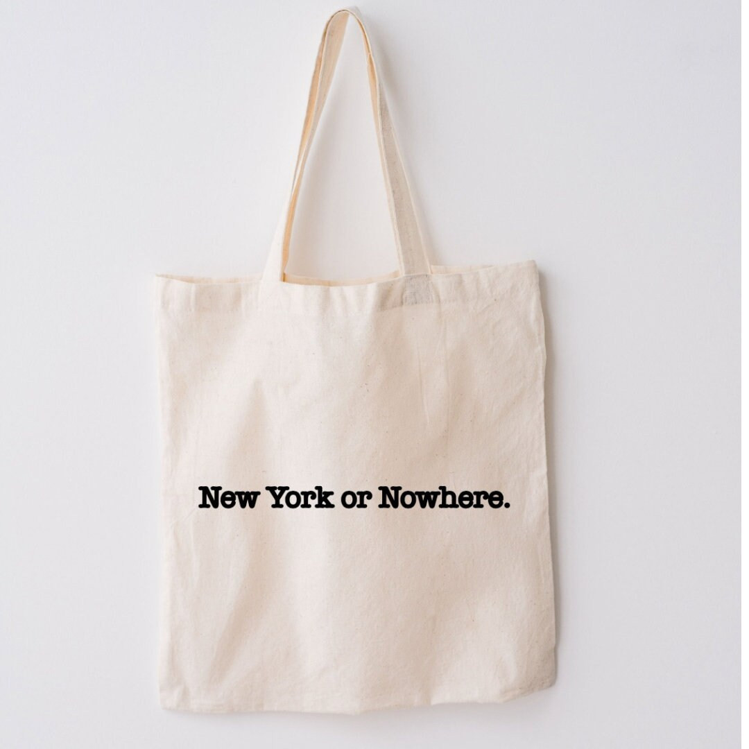 New York or Nowhere Tote New York Canvas Bag Canvas Shopping Bag New York Souvenir Tote New Yorke... | Etsy (US)