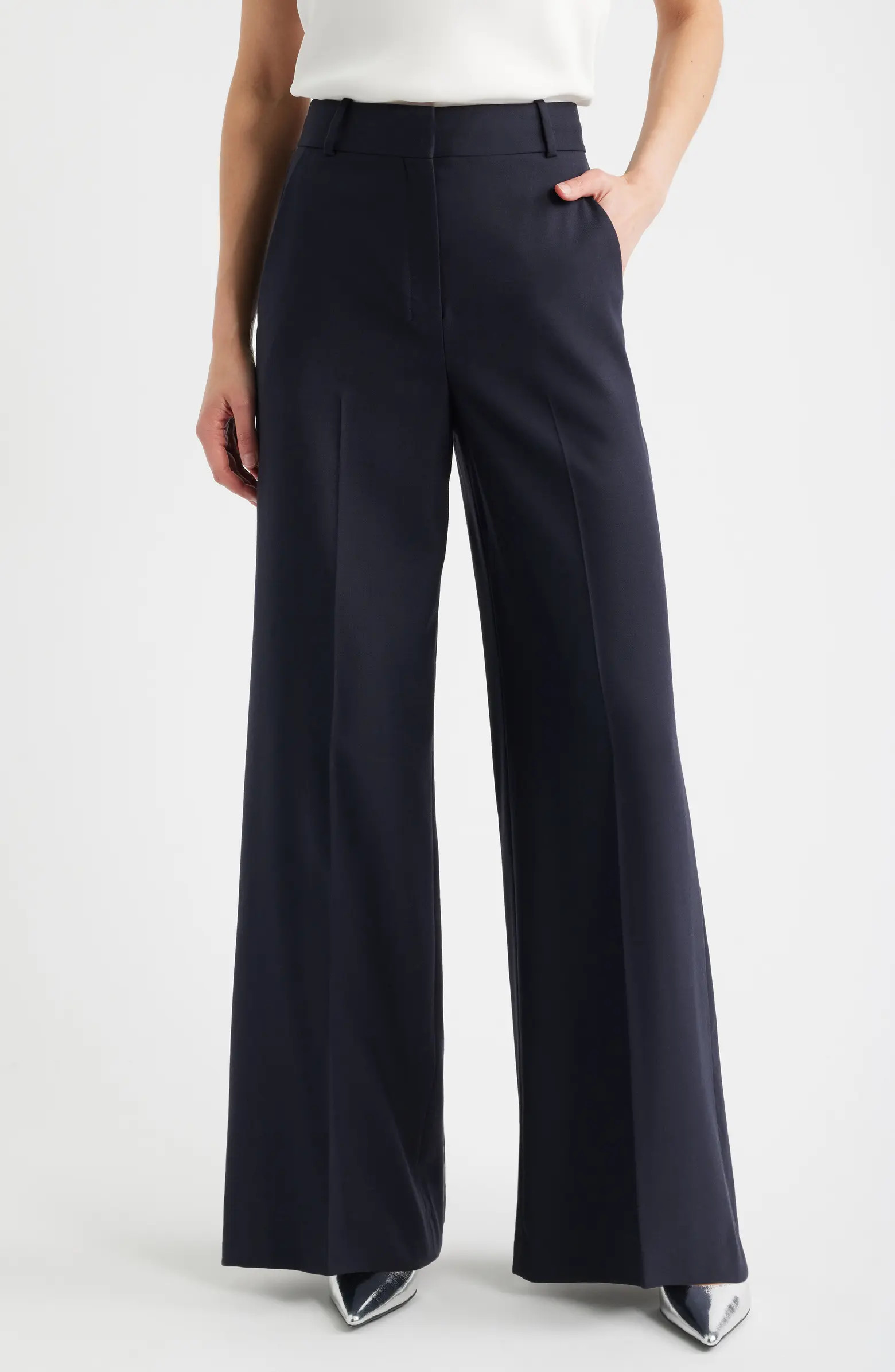 Theory High Waist Flare Leg Pants | Nordstrom | Nordstrom