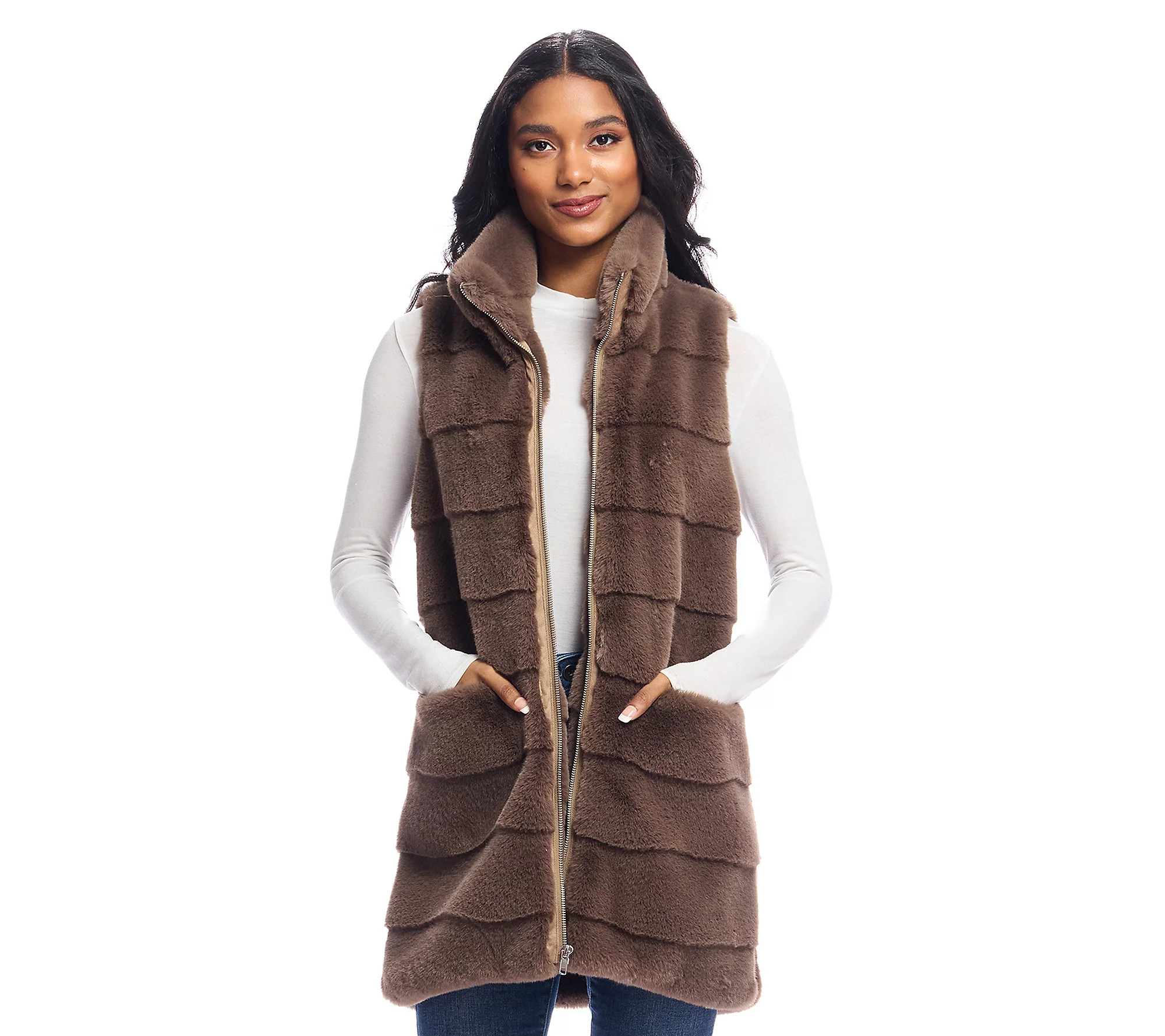 Donna Salyers Fabulous Furs Weekender Faux FurZip Vest | QVC