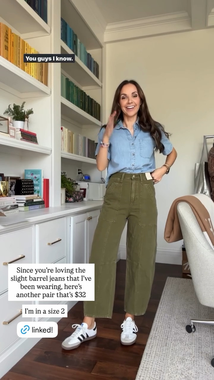 Love these green barrel pants for fall! @target- I am in a 2

#LTKFindsUnder50