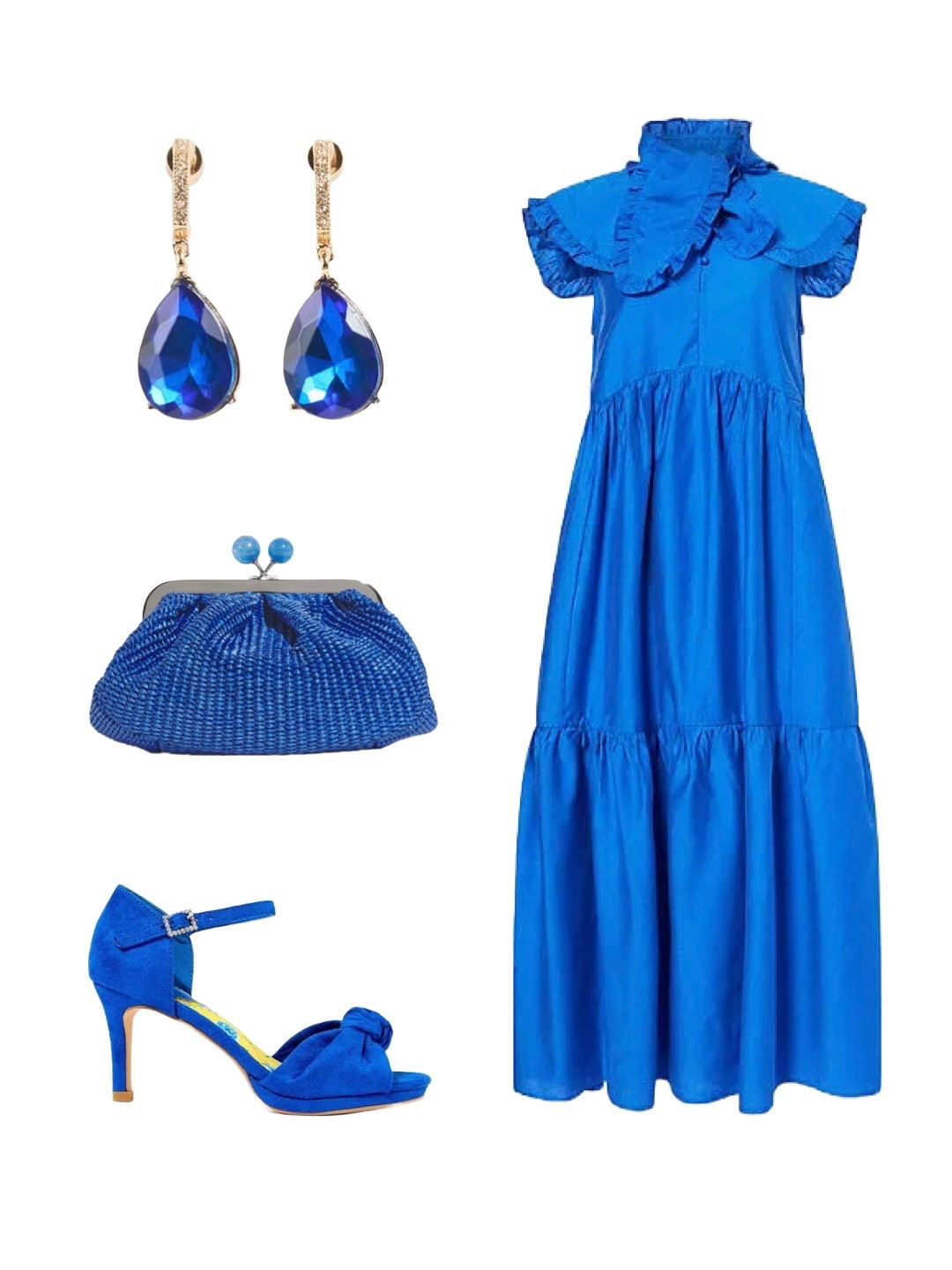 Royal Blue - the perfect outfit for summer events! 💙💙💙

Tide Whisper Cobalt Blue Midi Dress - Sister Jane

Drop Earrings - LK Bennett (take 15% off all full price styles with my discount code: REBECCALIPKINAUTHOR15)

Raffia Effect Pastacchio Bag - Weekend by Maxmara from Harrods

Forget Me Not Blue Sandals - Joe Browns 

#LTKuk #LTKdresses #LTKsummer