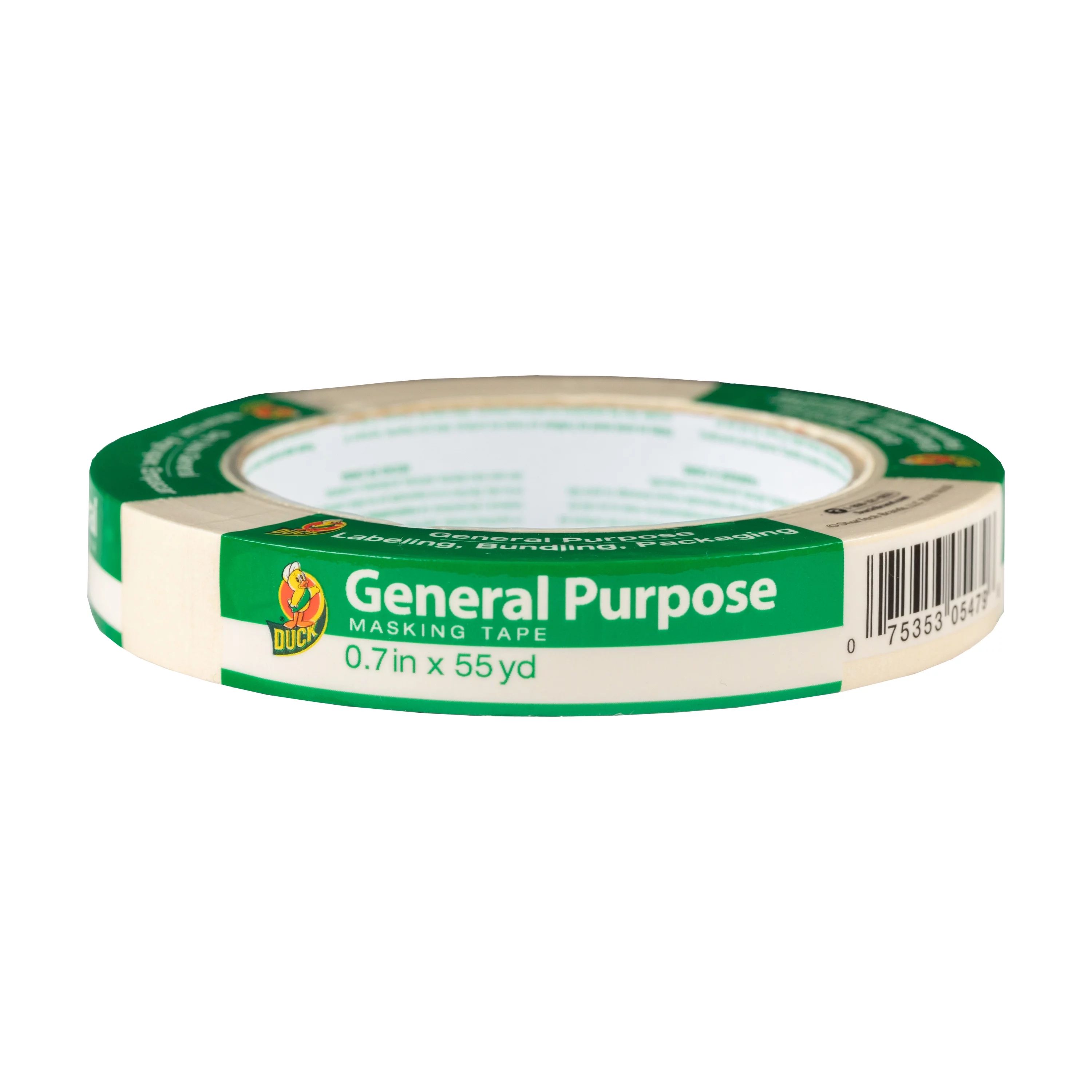 Duck Brand .7 in. x 55 yd. Beige General Purpose Masking Tape | Walmart (US)