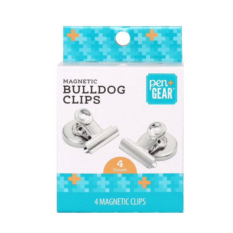 Pen + Gear 30mm Refrigerator Magnet Hook Clips for Photo Displays, Silver Color,4 Counts,73.9g | Walmart (US)