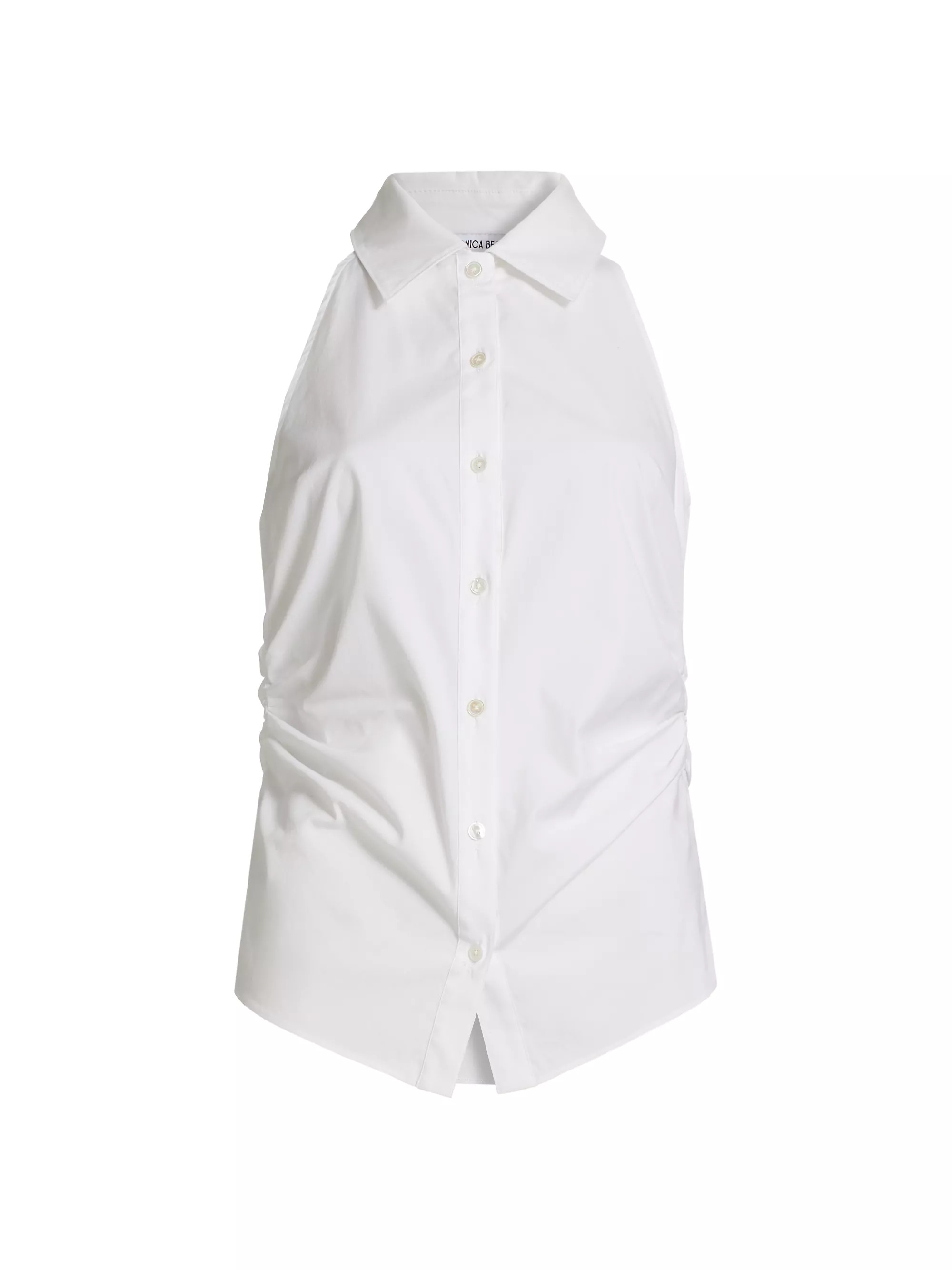 Veronica Beard Regina Sleeveless Button-Up Shirt | Saks Fifth Avenue | Saks Fifth Avenue