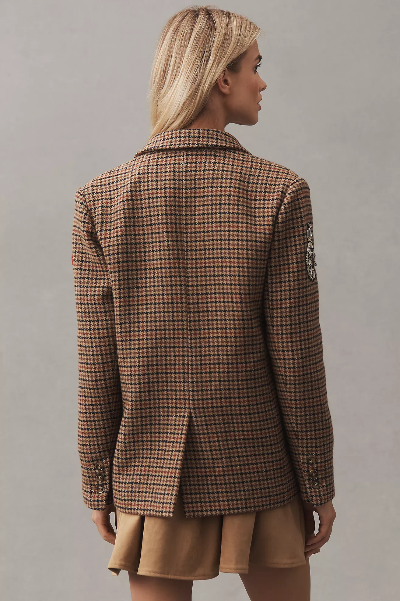 By Anthropologie Patches Houndstooth Blazer | Anthropologie (US)