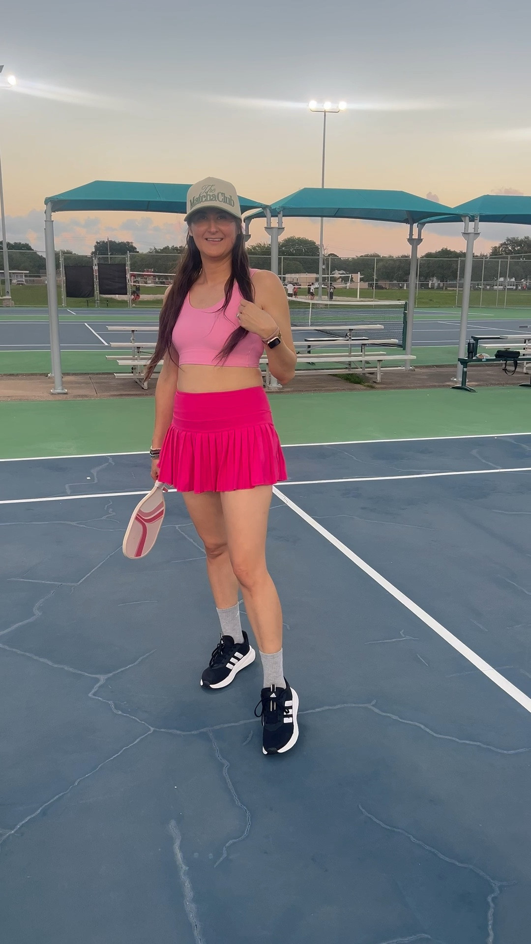 It’s so hot out even in the evening I. Texas. We went to play pickleball & I wore this cute sports bra and pleated skirt.

#LTKootd #LTKfitnessgoals #LTKActive