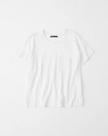 Womens Drop-Shoulder Pocket Tee | Womens Tops | Abercrombie.com | Abercrombie & Fitch US & UK