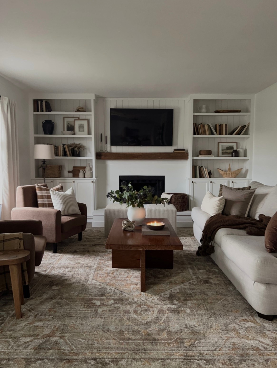 Living room finds, living room goals, living room inspo, neutral living room decor, neutral couch, beige couch, living room rug, large area rug, Loloi rug, Target finds, brown accent chairs 

#LTKHome #LTKSaleAlert #LTKFindsUnder50