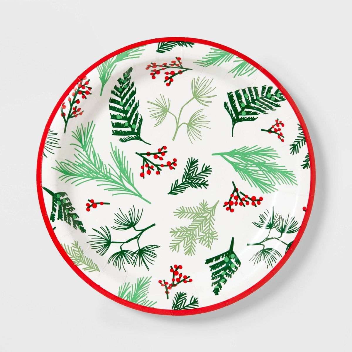 10ct Christmas Holly Holiday Dinner Plate - Spritz™ | Target