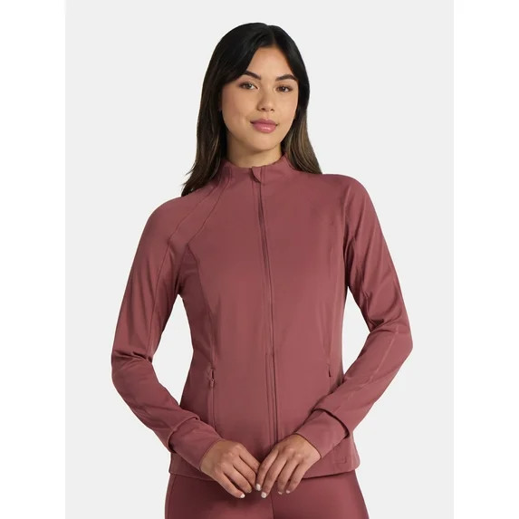 Avia Women's and Women's Plus SoftSculpt Zip Up Active Jacket, Sizes XS-4X | Walmart (US)