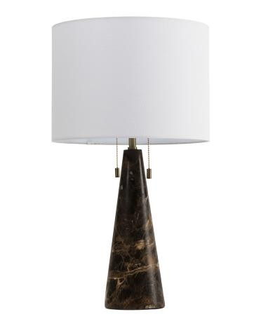 25in Marble And Metal Double Pull Table Lamp | TJ Maxx