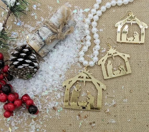 NEW ITEM! Beaded Christmas Necklace Set - Nativity | Etsy (US)