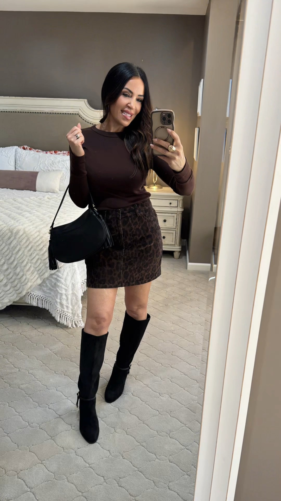 Hitting all the top trends in one perfect look, and it is all brand new at Walmart! 🤎🐆 From the rich chocolate brown top and bold leopard print to the fun fringe bag and tall suede boots, this outfit is ready for the season. Hurry and grab your favorites before they sell out!
#walmartstyle