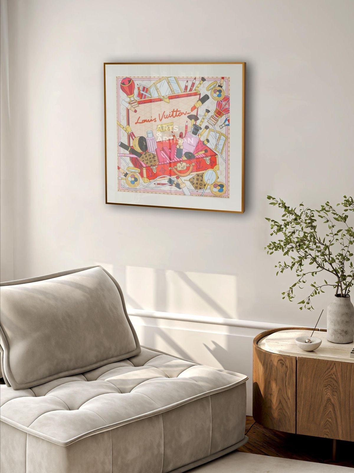 Wall art hack 👀✨ frame your fav vintage scarf for a customized luxury look 
bedroom refresh 💫🥂

#LTKHome #LTKNYFW #LTKSaleAlert