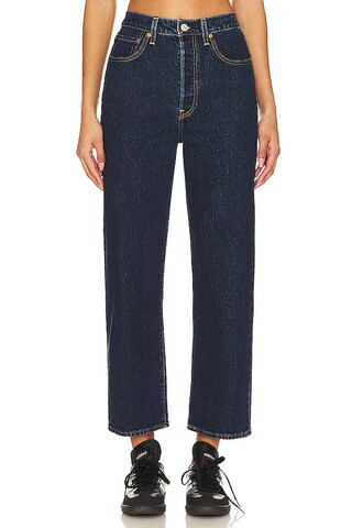 LEVI'S Ribcage Straight Ankle in Salsa Dark Stone from Revolve.com | Revolve Clothing (Global)