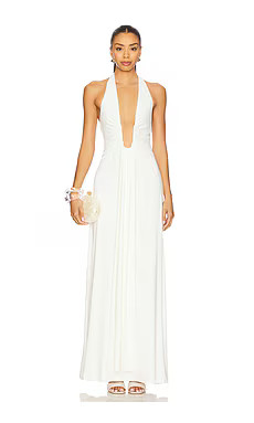 MISHA Jennifer Maxi Dress in Ivory from Revolve.com | Revolve Clothing (Global)