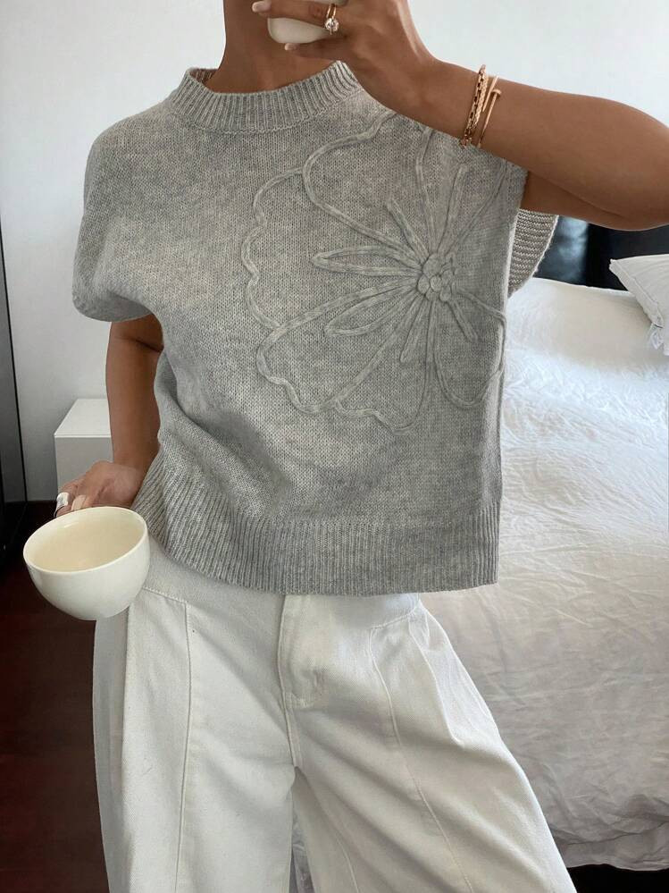 Siren Gaze Women's Solid Color Knitted Casual Sweater, Simple & Fashionable, Everyday Wear,Women'... | SHEIN