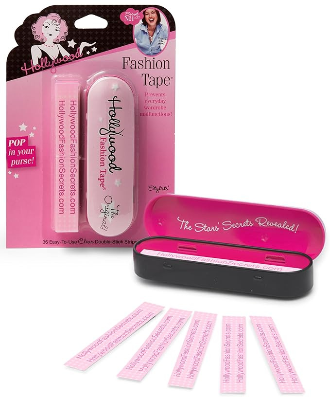 Hollywood Fashion Secrets Fashion Tape Tin, Checklane (Upright) 36 ct Double Sided Apparel Tape | Amazon (US)