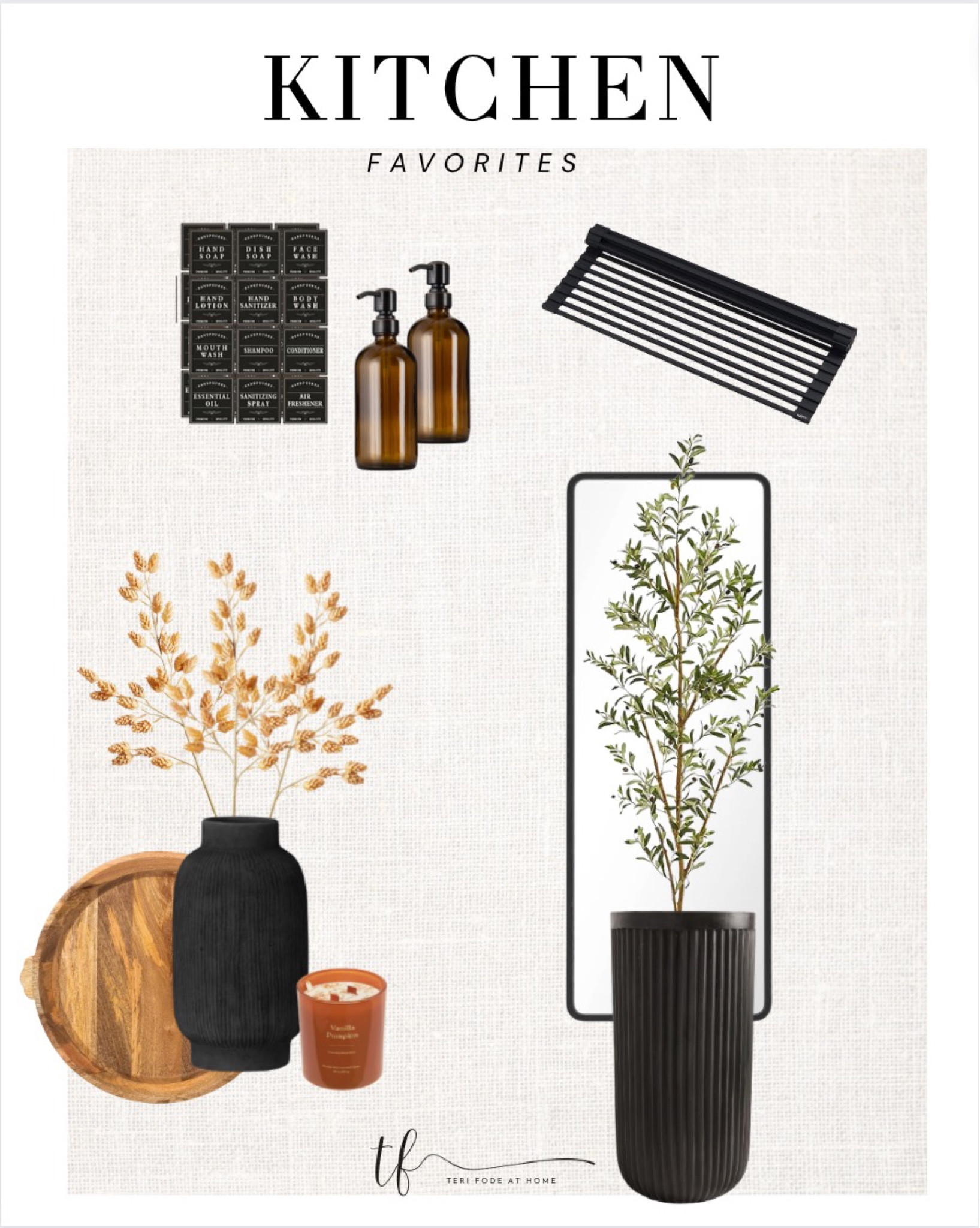 Kitchen counter decor, sink mat, planter

#LTKhome