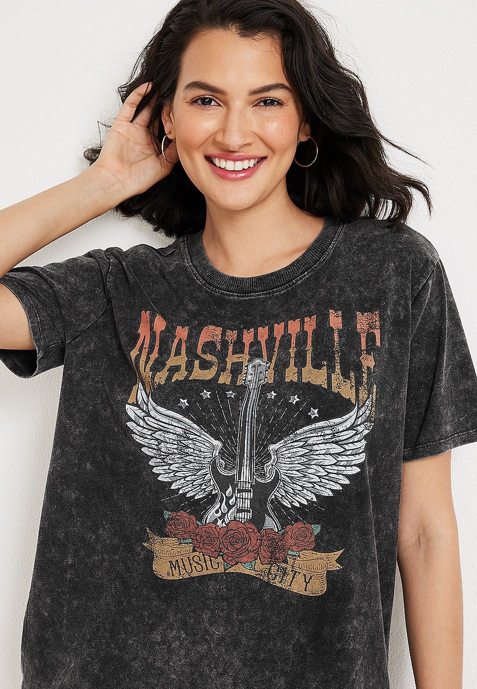 Nashville Boyfriend Graphic Tee | Maurices