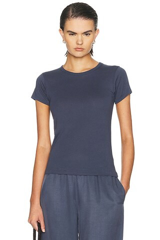 Fitted Crewneck Cotton Modal Short Sleeve T-Shirt | FWRD 