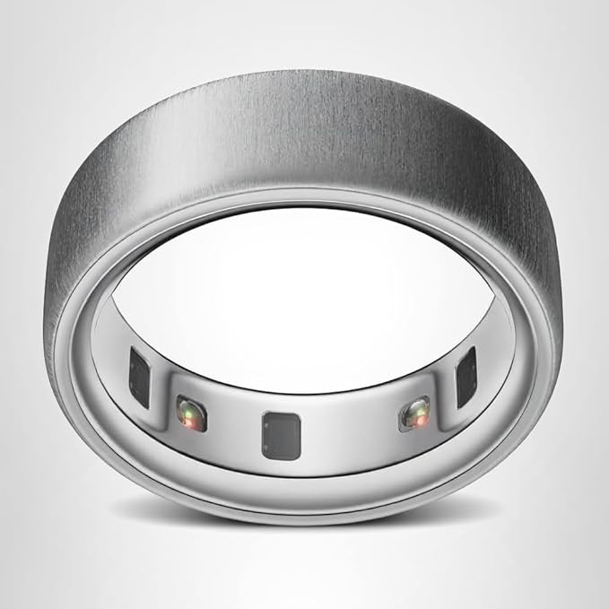 Oura Ring 4 - Brushed Silver - Size 15 - Size Before You Buy | Amazon (US)