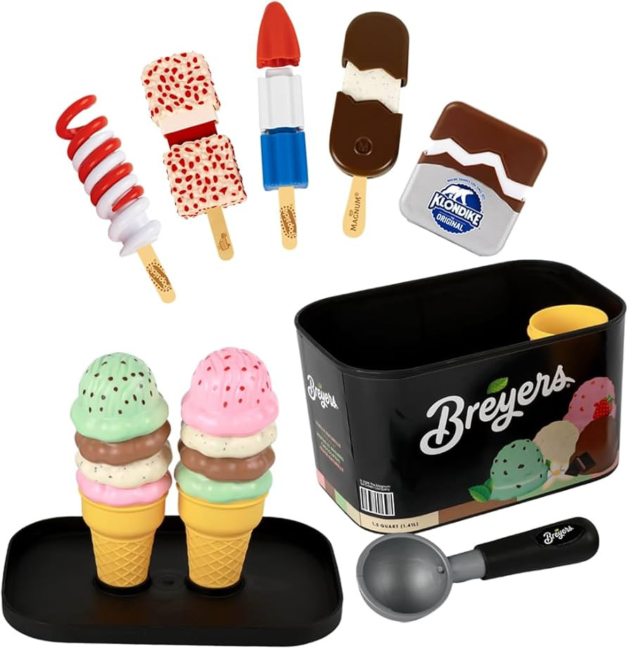 Casdon Good Humor & Breyers Ice Cream Set | Toy Ice Cream Set (Ages 2+) | Includes Strawberry Sho... | Amazon (US)